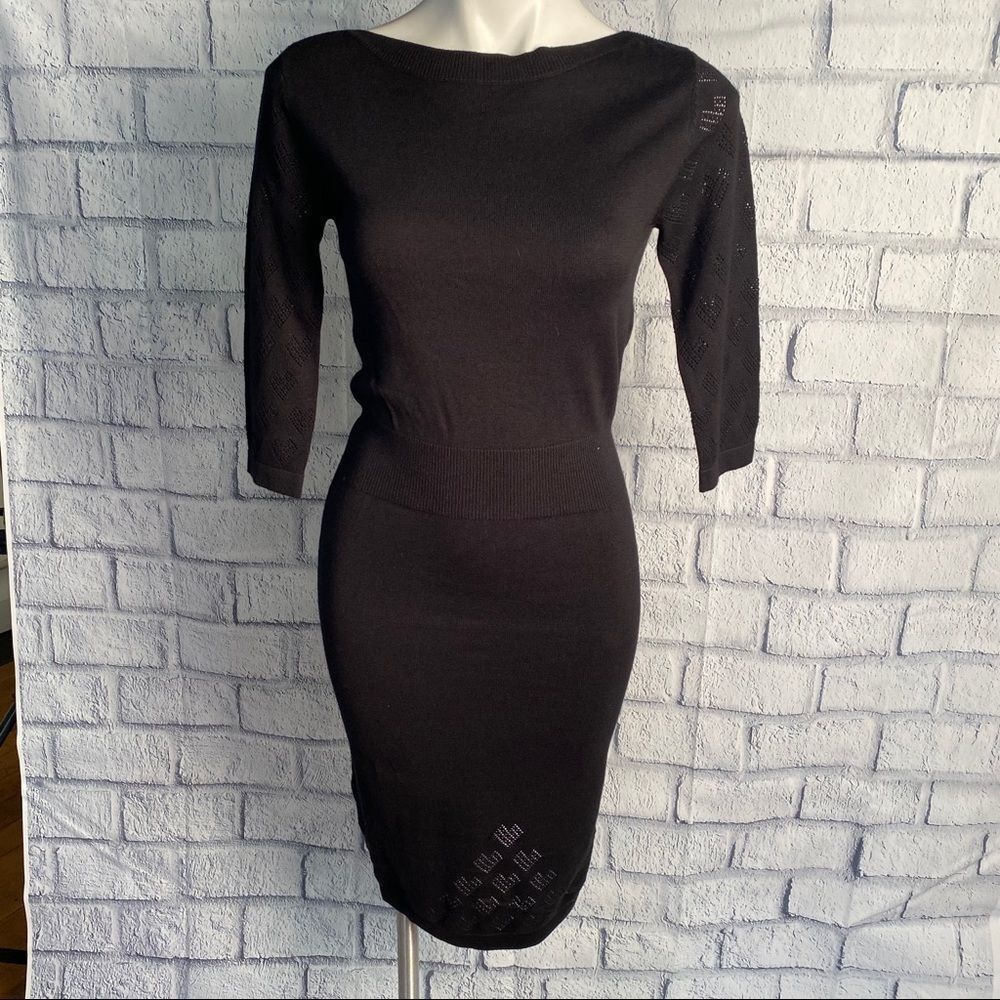 Modcloth Banned Apparel Black Sweater Dress